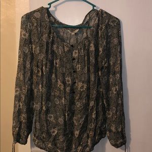 Lucky Brand long sleeved floral top